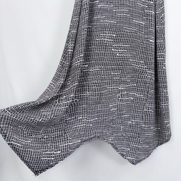 Prana Women's Selene Printed Handkerchief Hem Midi Dress Medium Black - Picture 5 of 13